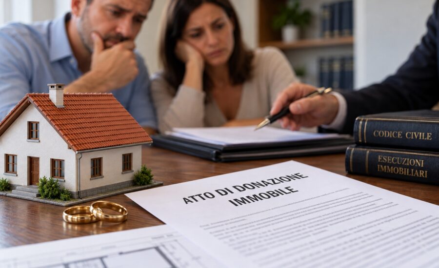 Intestare la casa al coniuge per evitare il pignoramento