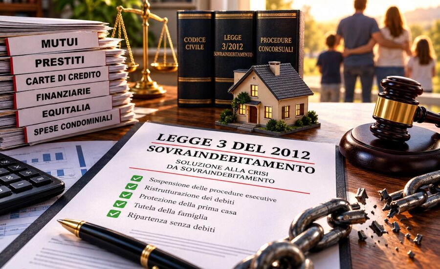 Legge 3 del 2012 e sovraindebitamento