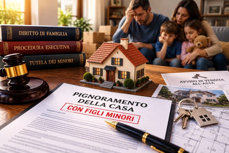 Pignoramento della casa con figli minori